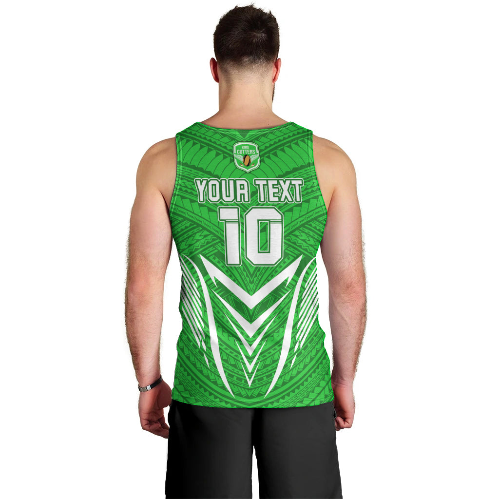 Custom Kimbe Cutters Rugby Men Tank Top Papua New Guinea Polynesian Tattoo Green Version LT03 - Polynesian Pride