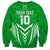 Custom Kimbe Cutters Rugby Sweatshirt Papua New Guinea Polynesian Tattoo Green Version LT03 - Polynesian Pride