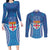 Fiji Day Couples Matching Long Sleeve Bodycon Dress and Long Sleeve Button Shirt Fijian Masi Tribal Hibiscus Tattoo and Tapa Pattern