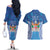Fiji Day Couples Matching Off The Shoulder Long Sleeve Dress and Hawaiian Shirt Fijian Masi Tribal Hibiscus Tattoo and Tapa Pattern