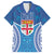Fiji Day Family Matching Off Shoulder Maxi Dress and Hawaiian Shirt Fijian Masi Tribal Hibiscus Tattoo and Tapa Pattern