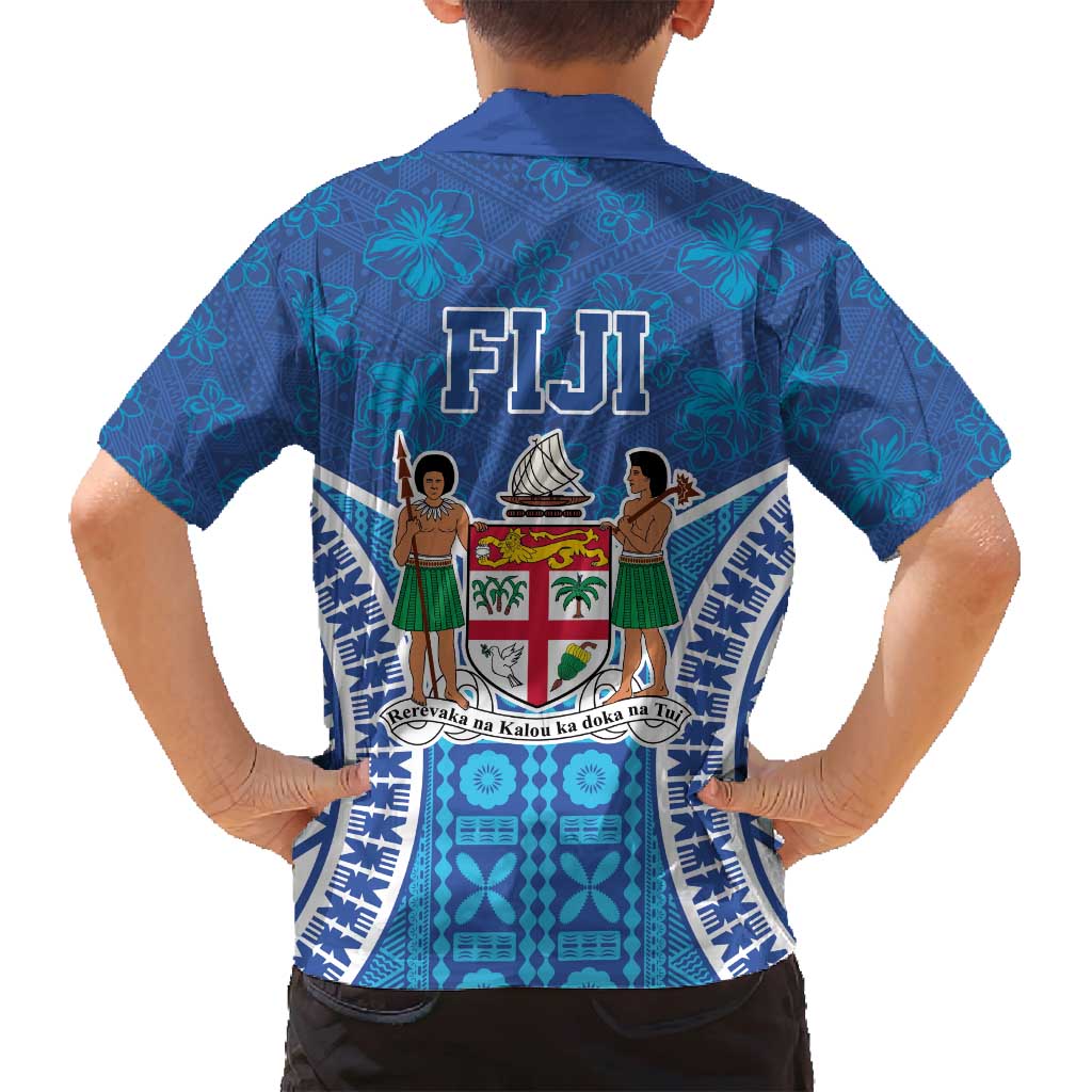 Fiji Day Family Matching Summer Maxi Dress and Hawaiian Shirt Fijian Masi Tribal Hibiscus Tattoo and Tapa Pattern LT03 - Polynesian Pride