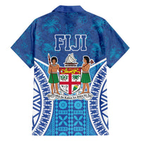 Fiji Day Family Matching Tank Maxi Dress and Hawaiian Shirt Fijian Masi Tribal Hibiscus Tattoo and Tapa Pattern LT03 - Polynesian Pride