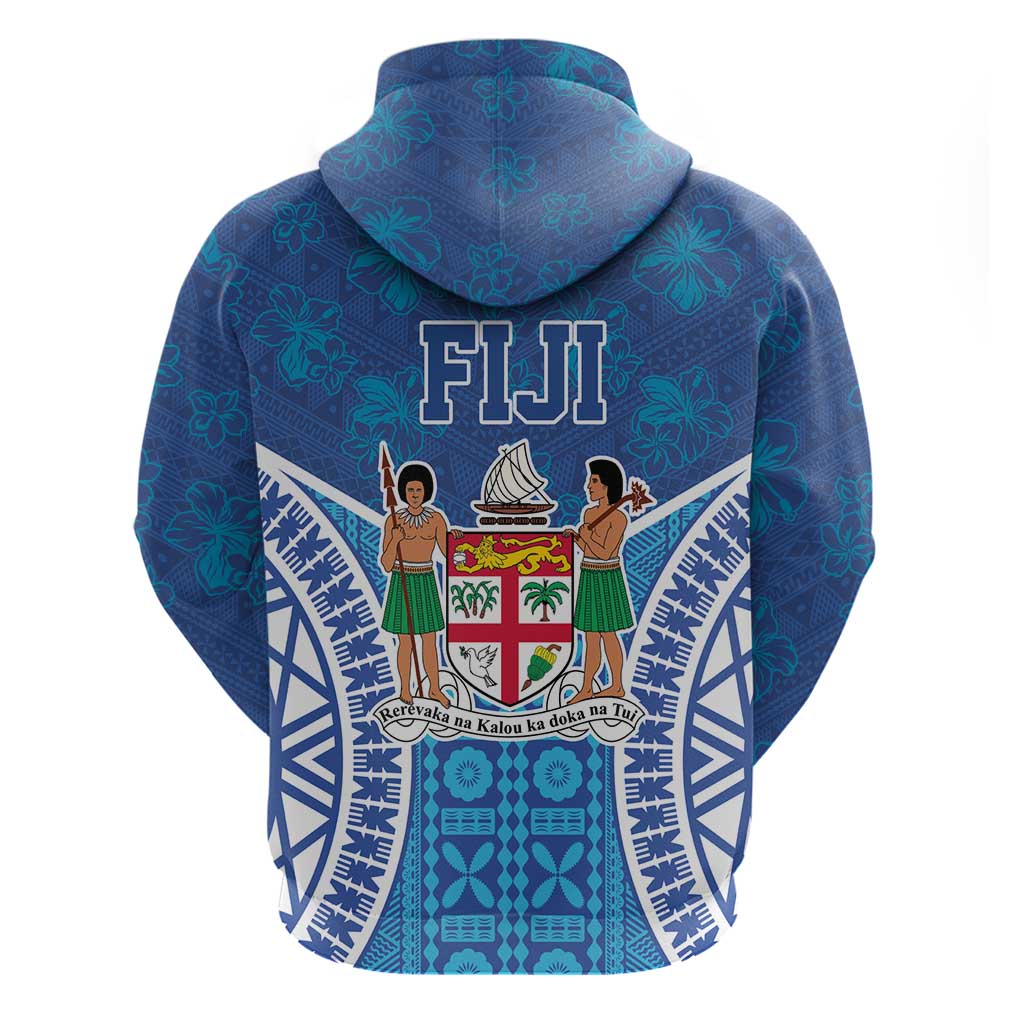Fiji Day Hoodie Fijian Masi Tribal Hibiscus Tattoo and Tapa Pattern LT03 - Polynesian Pride