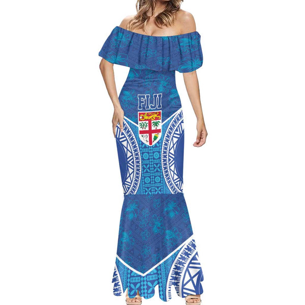 Malampa Fiji Day Mermaid Dress Together We Grow Proud Polynesian Tapa Artsy LT14 main image 0