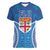 Fiji Day Women V-Neck T-Shirt Fijian Masi Tribal Hibiscus Tattoo and Tapa Pattern