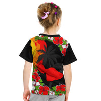 Hawaii Maui Island Kid T Shirt Maui Map With Tropical Forest Sunset Vibe LT03 - Polynesian Pride