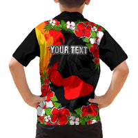 Custom Hawaii Maui Island Family Matching Puletasi Dress and Hawaiian Shirt Maui Map With Tropical Forest Sunset Vibe LT03 - Polynesian Pride