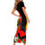 Custom Hawaii Maui Island Short Sleeve Bodycon Dress Maui Map With Tropical Forest Sunset Vibe LT03 - Polynesian Pride