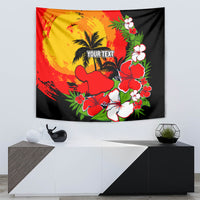 Custom Hawaii Maui Island Tapestry Maui Map With Tropical Forest Sunset Vibe LT03 - Polynesian Pride
