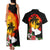 Hawaii Maui Island Couples Matching Tank Maxi Dress and Hawaiian Shirt Maui Map With Tropical Forest Vintage Style LT03 - Polynesian Pride