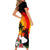 Hawaii Maui Island Short Sleeve Bodycon Dress Maui Map With Tropical Forest Vintage Style LT03 - Polynesian Pride
