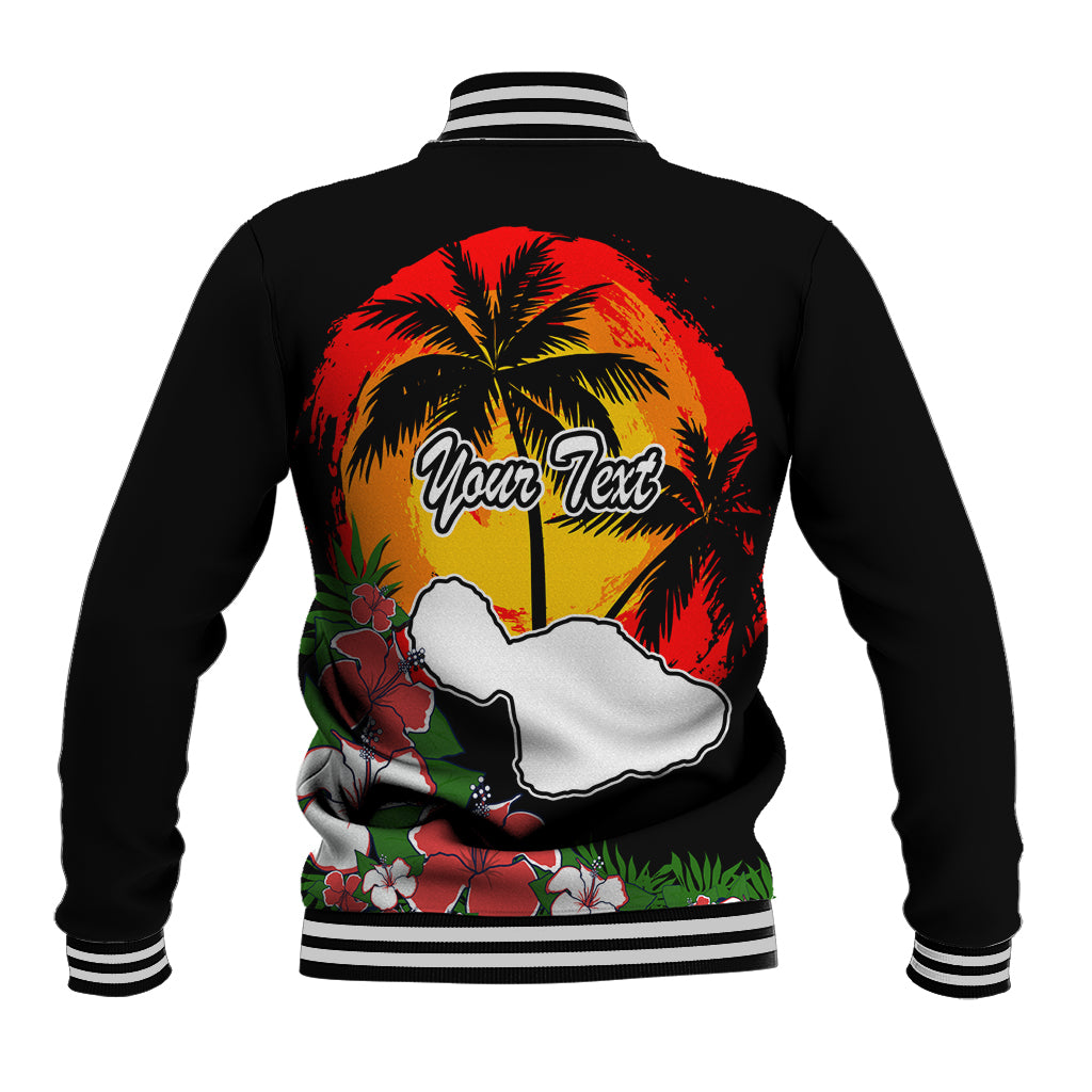 Custom Hawaii Maui Island Baseball Jacket Maui Map With Tropical Forest Vintage Style LT03 - Polynesian Pride