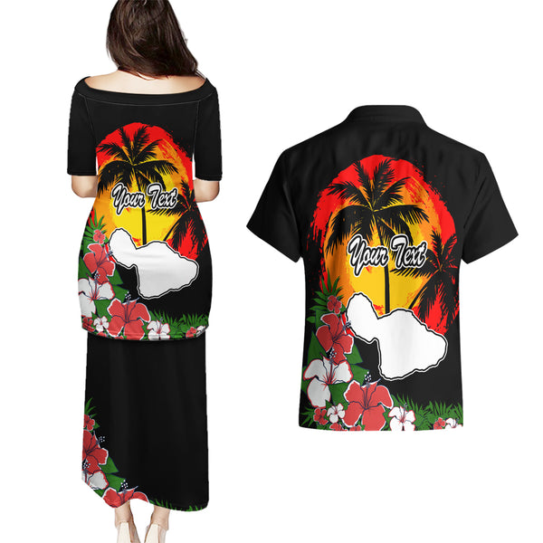 Personalised Hawaii Puletasi Pray For Maui Hawaiian Plumeria Be Strong Gold Verison LT14 main image 1