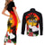Custom Hawaii Maui Island Couples Matching Short Sleeve Bodycon Dress and Long Sleeve Button Shirts Maui Map With Tropical Forest Vintage Style LT03 - Polynesian Pride