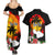 Custom Hawaii Maui Island Couples Matching Summer Maxi Dress and Hawaiian Shirt Maui Map With Tropical Forest Vintage Style LT03 - Polynesian Pride