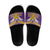 Rugby Niue Slide Sandals Hiapo Tribal Heritage Tattoos Purple Color - Polynesian Pride