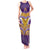 Custom Rugby Niue Tank Maxi Dress Hiapo Tribal Heritage Tattoos Purple Color - Polynesian Pride