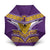 Rugby Niue Umbrella Hiapo Tribal Heritage Tattoos Purple Color - Polynesian Pride