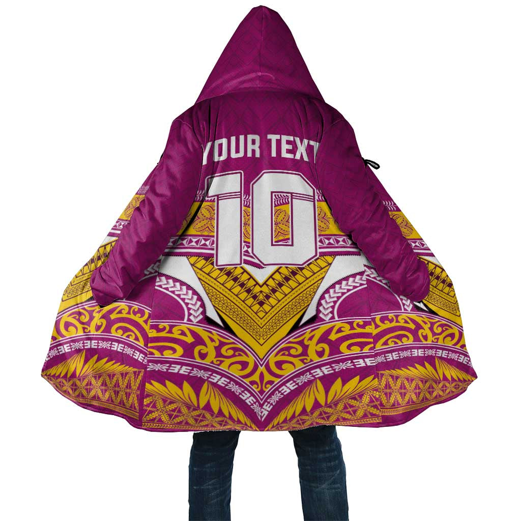Custom Rugby Niue Cloak Hiapo Tribal Heritage Tattoos Pink Color - Polynesian Pride