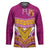Custom Rugby Niue Hockey Jersey Hiapo Tribal Heritage Tattoos Pink Color - Polynesian Pride