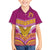 Custom Rugby Niue Kid Hawaiian Shirt Hiapo Tribal Heritage Tattoos Pink Color - Polynesian Pride