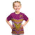 Custom Rugby Niue Kid T Shirt Hiapo Tribal Heritage Tattoos Pink Color - Polynesian Pride
