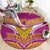 Rugby Niue Round Carpet Hiapo Tribal Heritage Tattoos Pink Color - Polynesian Pride