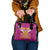Rugby Niue Shoulder Handbag Hiapo Tribal Heritage Tattoos Pink Color - Polynesian Pride
