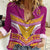 Custom Rugby Niue Women Casual Shirt Hiapo Tribal Heritage Tattoos Pink Color - Polynesian Pride