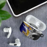 Rugby Niue and Aotearoa AirPods Case Hiapo with Maori Moko Tribal Heritage Tattoos - Polynesian Pride