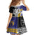 Custom Rugby Niue and Aotearoa Family Matching Long Sleeve Bodycon Dress and Hawaiian Shirt Hiapo with Maori Moko Tribal Heritage Tattoos - Polynesian Pride