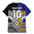Custom Rugby Niue and Aotearoa Family Matching Short Sleeve Bodycon Dress and Hawaiian Shirt Hiapo with Maori Moko Tribal Heritage Tattoos - Polynesian Pride