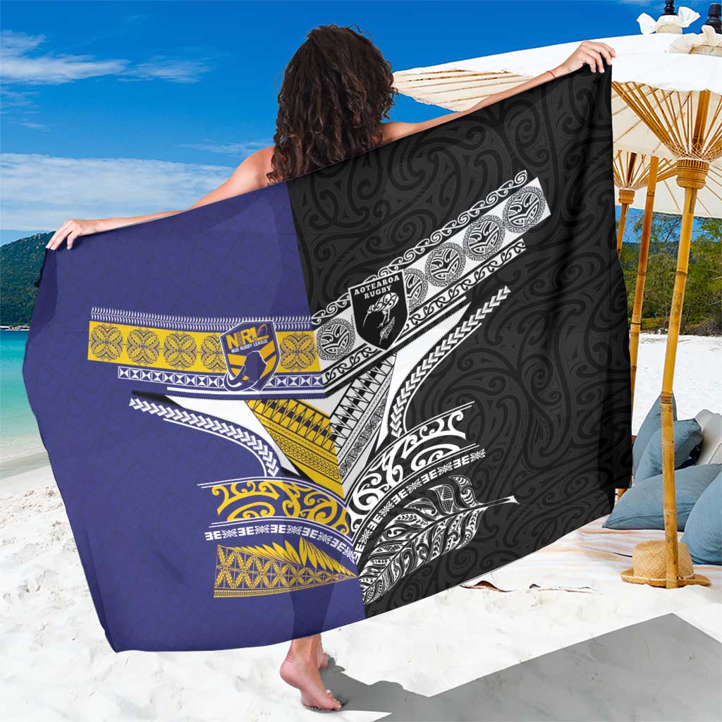Rugby Niue and Aotearoa Sarong Hiapo with Maori Moko Tribal Heritage Tattoos - Polynesian Pride