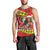 Personalised Hawaii Christmas Men Tank Top Hula Girl Hibiscus With Hawaiian Style Tribal Fabric Patchwork LT03 - Polynesian Pride