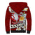 Personalised Tahiti Christmas Sherpa Hoodie Tiare Flowers and Pomarea Nigra with Polynesian Pattern LT03 - Polynesian Pride