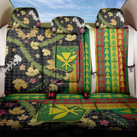 Hawaiian Tropical Plants Lei Back Car Seat Cover Kanaka Maoli Tribal with Palaka Motifs - Polynesian Pride
