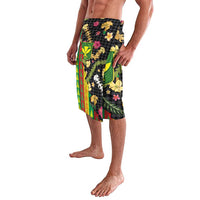 Hawaiian Tropical Plants Lei Lavalava Kanaka Maoli Tribal with Palaka Motifs - Polynesian Pride