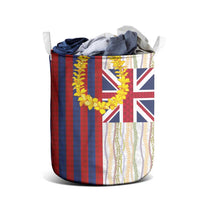 Hawaiian Tropical Plants Lei Laundry Basket National Flag Style - Polynesian Pride