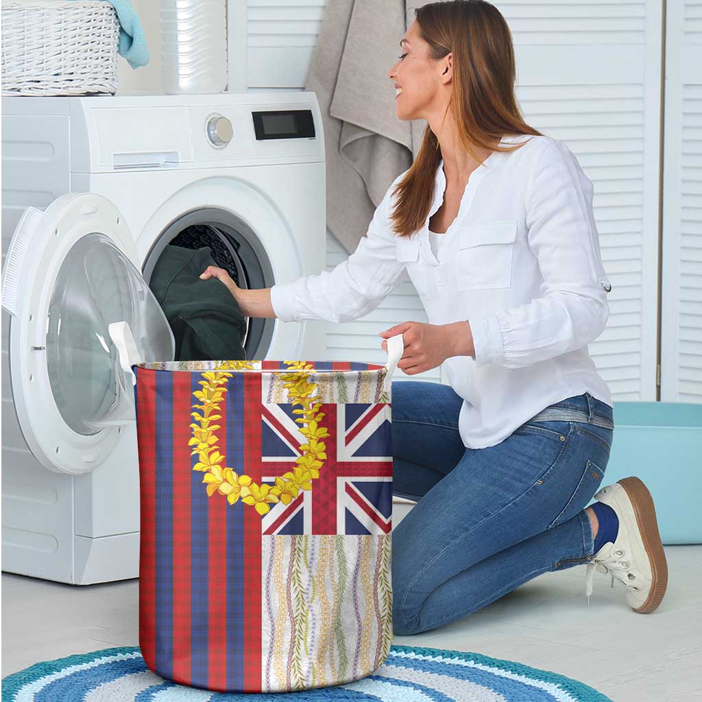 Hawaiian Tropical Plants Lei Laundry Basket National Flag Style - Polynesian Pride