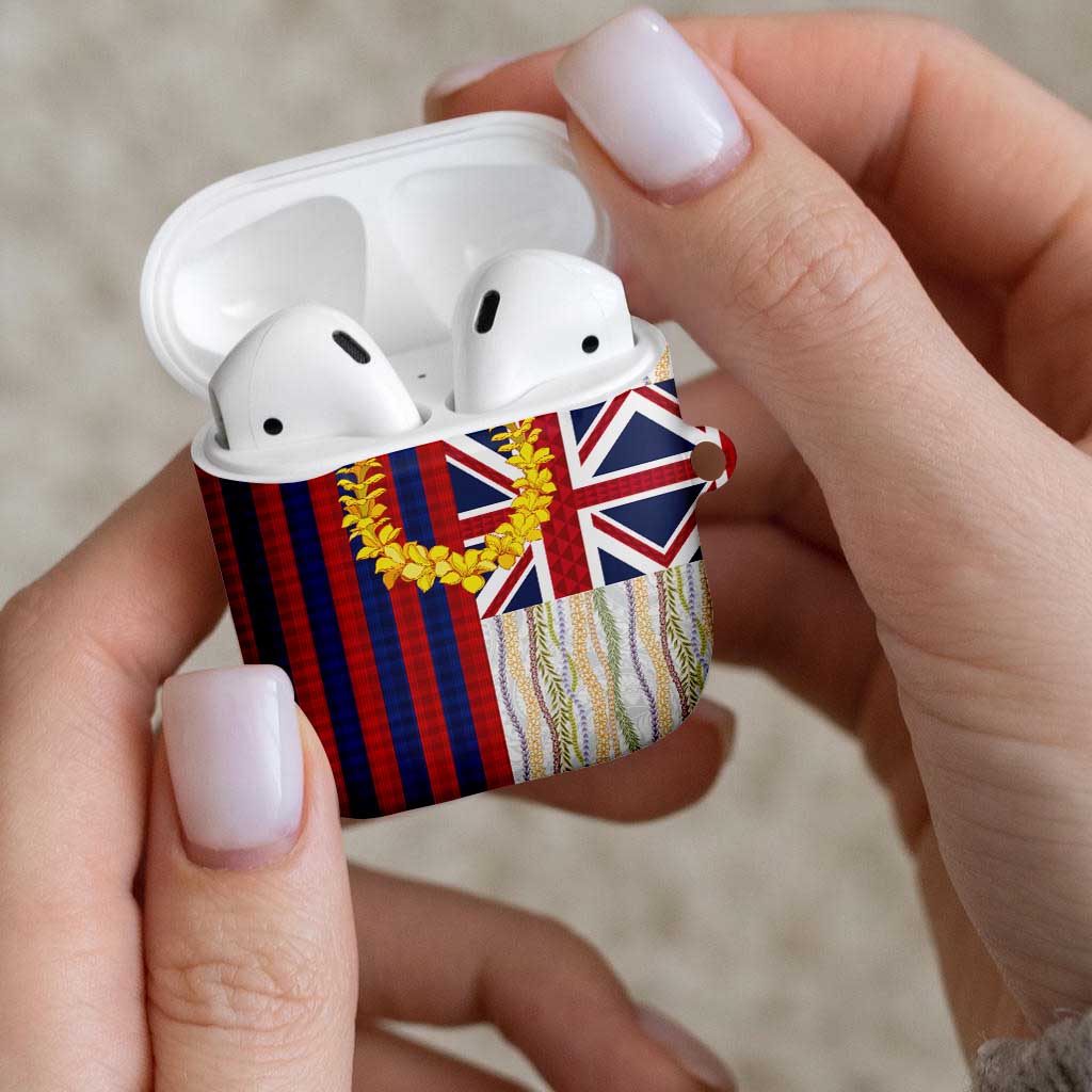 Hawaiian Tropical Plants Lei AirPods Case National Flag Style LT03 - Polynesian Pride