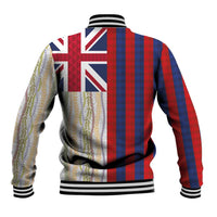 Hawaiian Tropical Plants Lei Baseball Jacket National Flag Style - Polynesian Pride