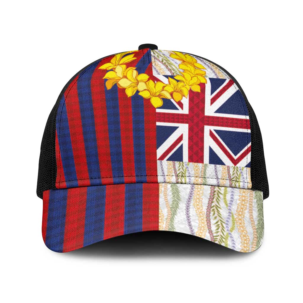 Hawaiian Tropical Plants Lei Baseball Net Cap National Flag Style - Polynesian Pride