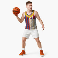 Hawaiian Tropical Plants Lei Basketball Jersey National Flag Style - Polynesian Pride