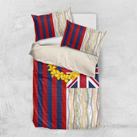 Hawaiian Tropical Plants Lei Bedding Set National Flag Style - Polynesian Pride