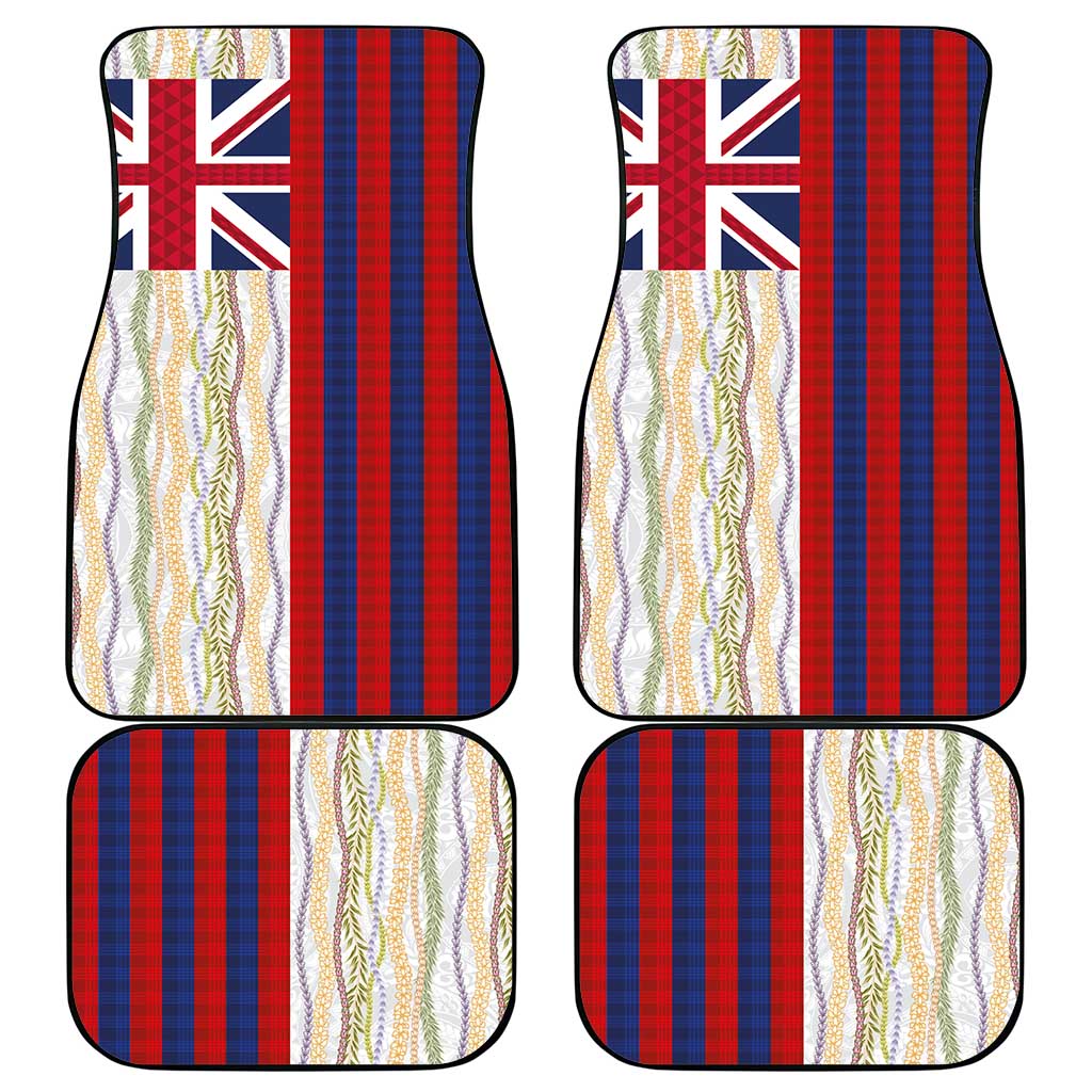 Hawaiian Tropical Plants Lei Car Mats National Flag Style - Polynesian Pride
