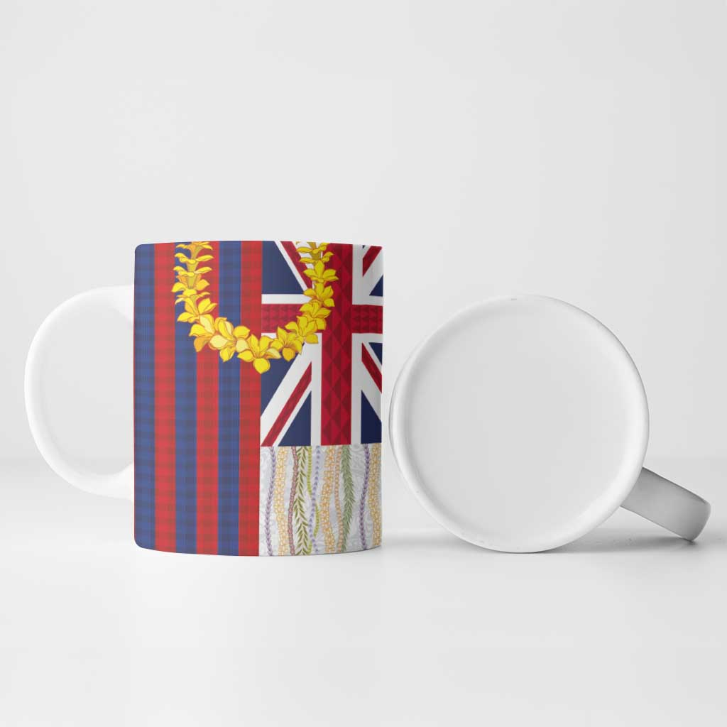 Hawaiian Tropical Plants Lei Ceramic Mug National Flag Style - Polynesian Pride