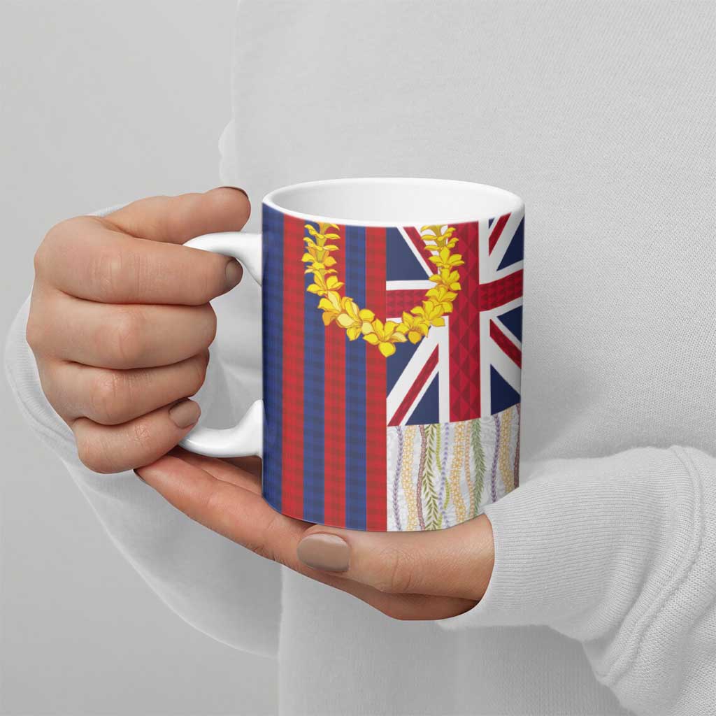Hawaiian Tropical Plants Lei Ceramic Mug National Flag Style - Polynesian Pride
