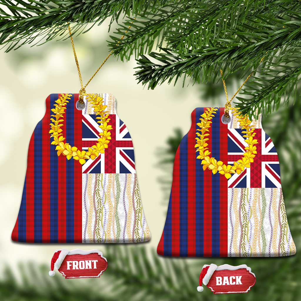 Hawaiian Tropical Plants Lei Ceramic Ornament National Flag Style - Polynesian Pride