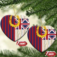 Hawaiian Tropical Plants Lei Ceramic Ornament National Flag Style - Polynesian Pride